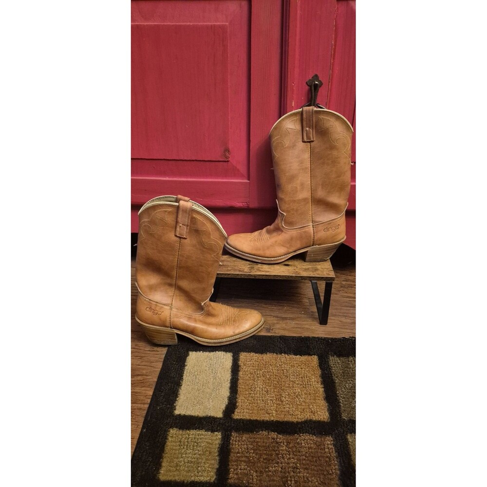 Vintage Dingo Cowboy Boots Mens Size 8.5 D Acme Western Leather USA Made 5907